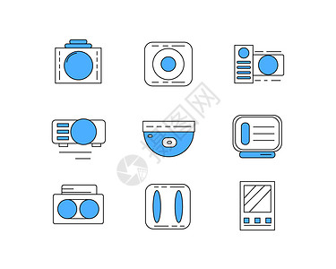 蓝色ICON图标SVG图标元素套图1背景图片