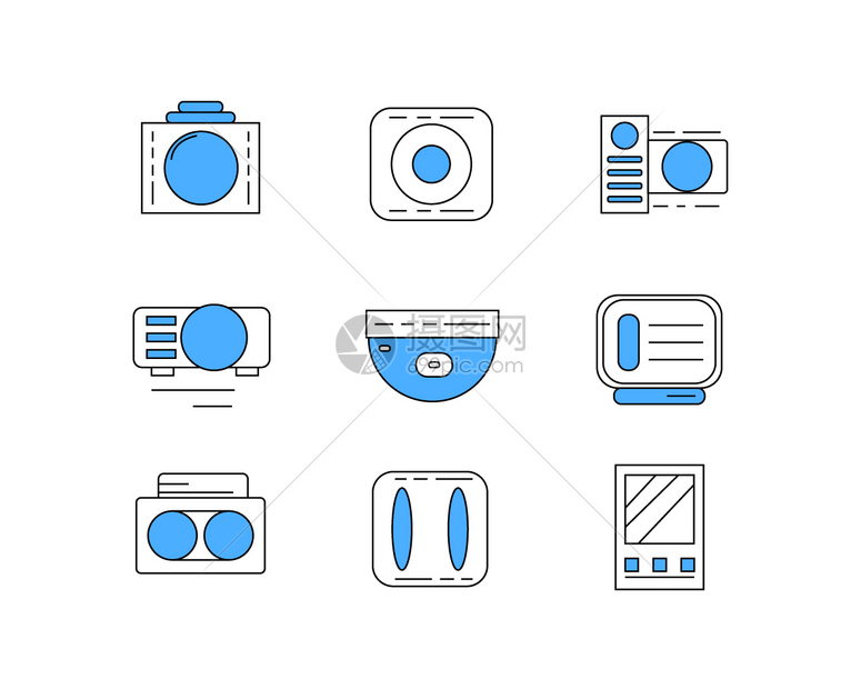 蓝色ICON图标SVG图标元素套图1图片