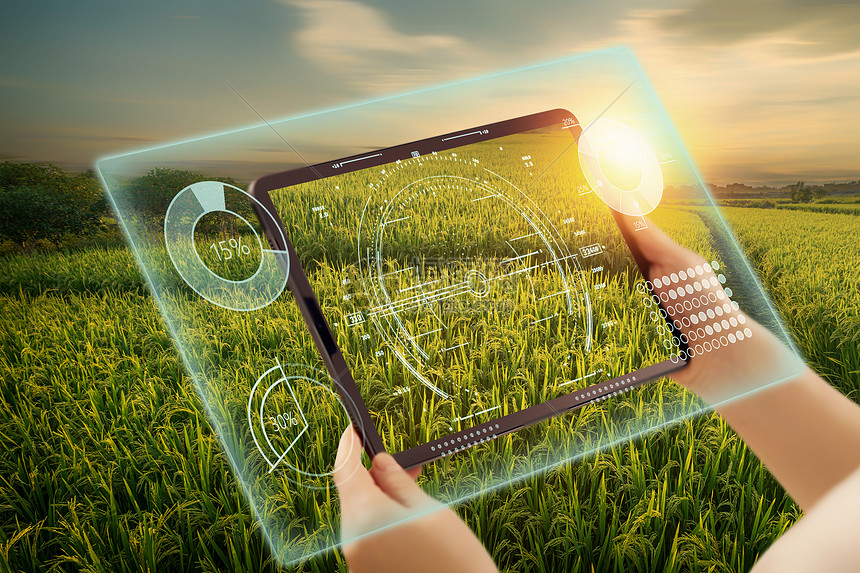 创意大数据平板分析科技农业图片
