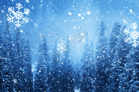 冬天下雪GIF图片