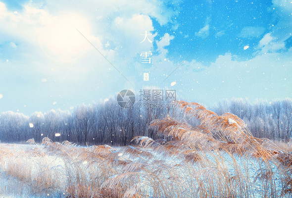 大雪-创意背景高清图库