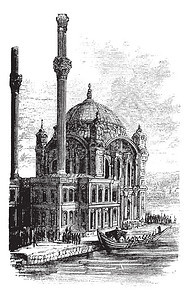苏丹艾哈迈德清真寺或蓝色清真寺在伊斯坦布尔土耳其复古图片