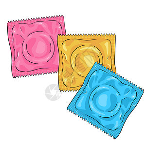 卡通彩色避孕套图片