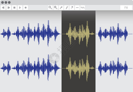 音频编辑软件矢量图高清图片