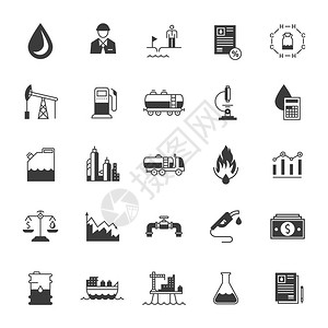 向量集的图标石油工业图片