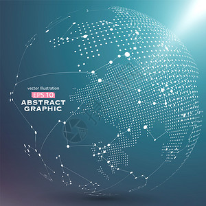 世界点线组成代表全球全球网络连接国际意义图片