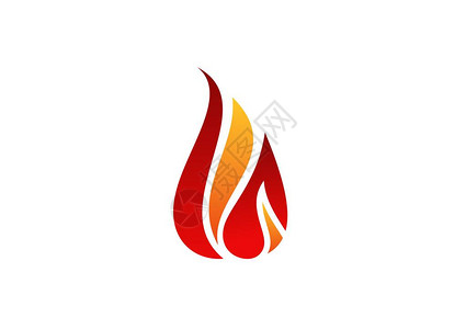 火火焰徽标烈火符号图标设计矢量现代标志红红的火苗标识图片