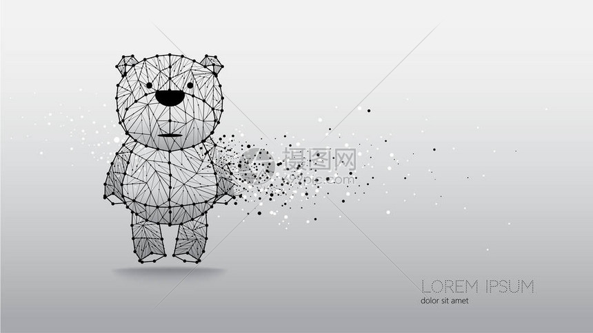 抽象矢量插画的熊图片