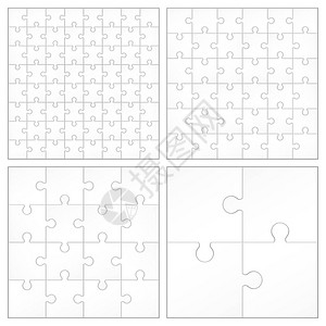 拼图碎片的创意矢量插图商业概念设计空白样机模板抽象图形无图片