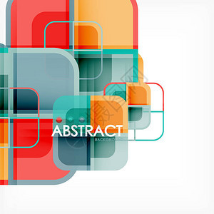 方形几何抽象背景封面设计的纸艺设计模板海报CD封面插图传图片