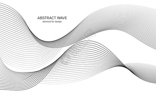 抽象波元进行设计数字频率轨道均衡器造型线条背景矢量图用混合工具创建的线条进行波弯曲的波浪线平滑的条纹背景图片