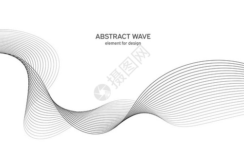 用于设计的抽象波元数字频率轨道均衡器风格化的线条矢量图波与线创建使用混合工具弯曲的波浪形平滑的条纹图片
