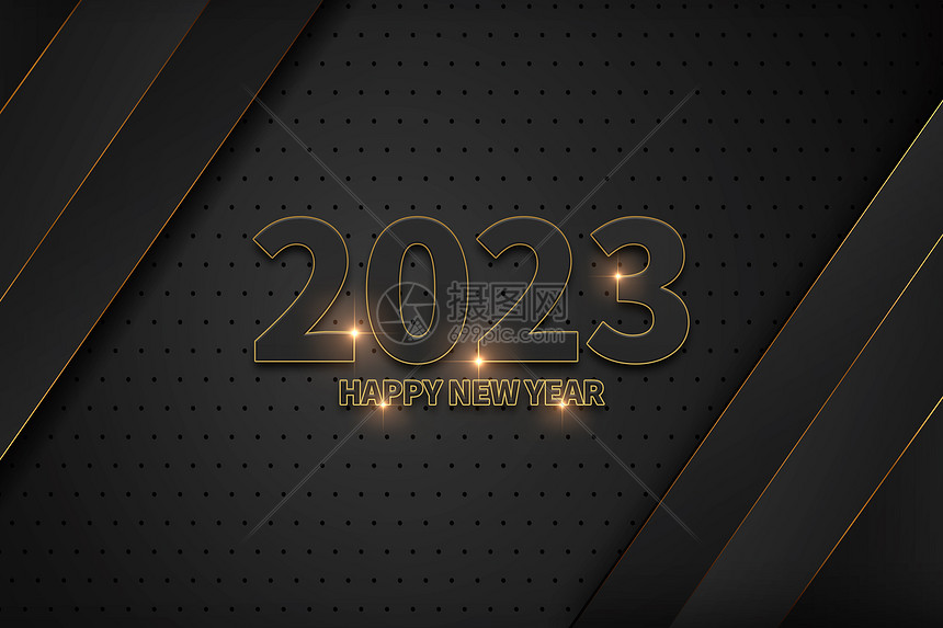 兔年创意黑金2023图片