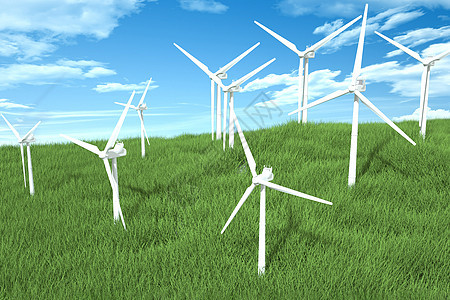 3D新能源风车图片