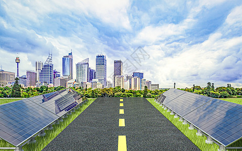 3D新能源光伏城市图片