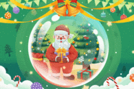 圣诞节圣诞老人插画GIF图片