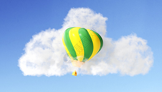 3D春天热气球图片