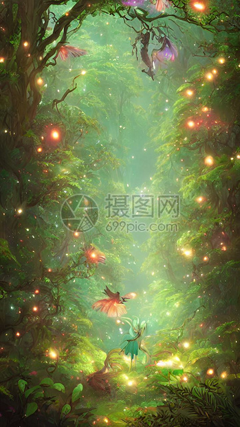 奇幻的森林仙境图片