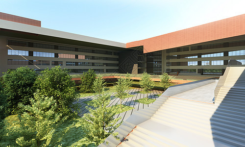 3D教学楼场景图片