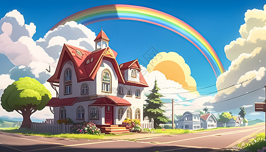 彩虹小屋图片