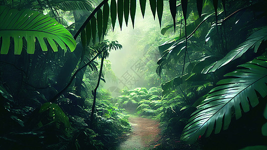 绿色热带雨林图片
