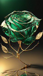 翡翠玫瑰背景图片