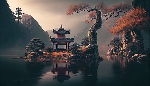 中式山水图片