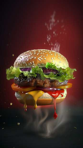 汉堡宣传广告图片