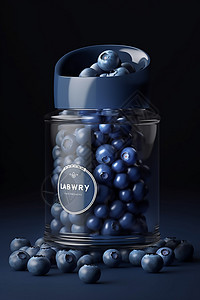 蓝莓罐装展示图片