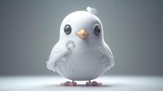 可爱3D小鸟图片