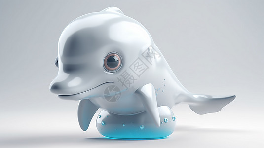 3D可爱小海豚高清图片