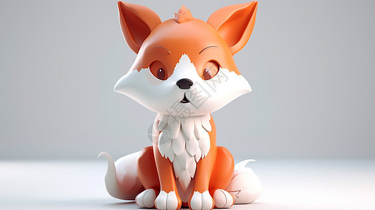 3D可爱小狐狸图片