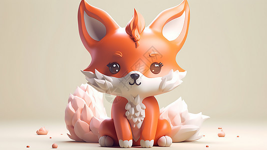 可爱3D小狐狸图片