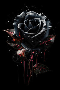 黑色玫瑰背景图片