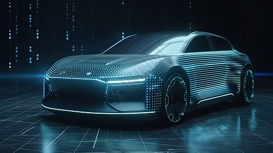 未来科技感汽车背景图片