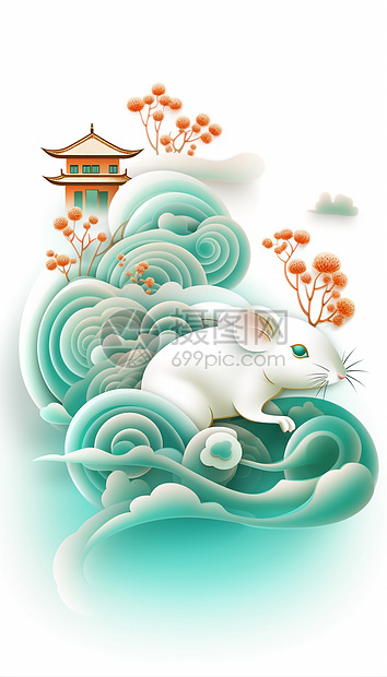 中国风十二生肖鼠图片