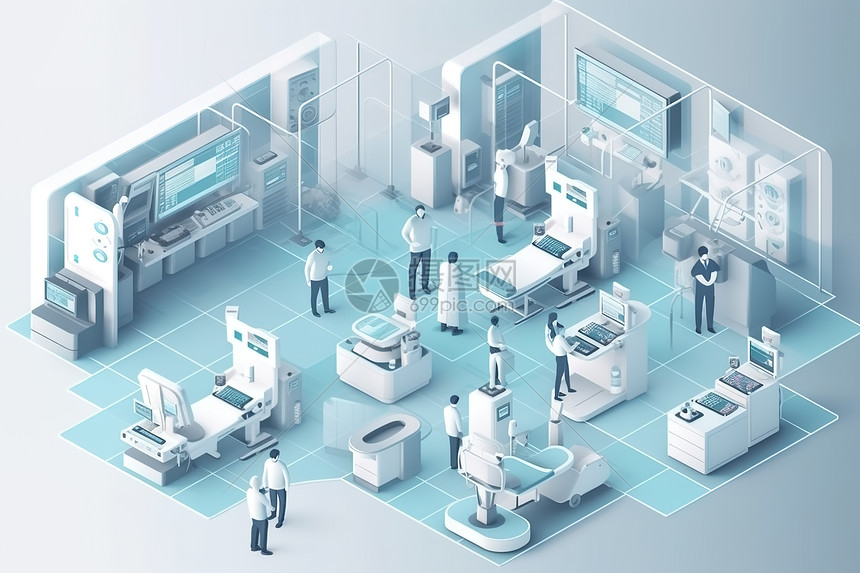 2.5D科技智能医疗保健治疗中心图片