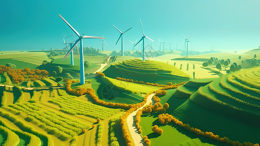 绿色新能源场景图片