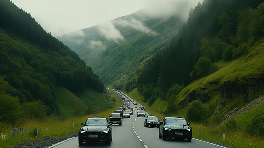 自驾公路风景图片