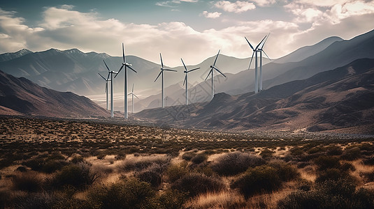 风车生态能源图片
