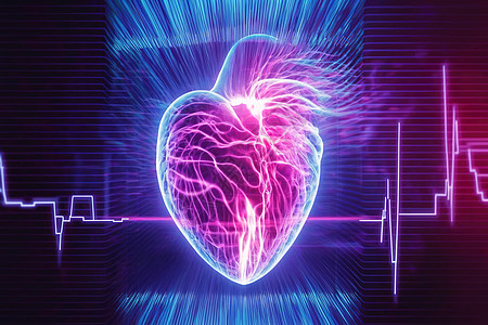 心脏科技背景图片