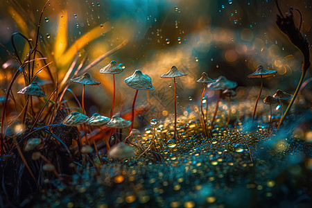 下雨微观风景图图片