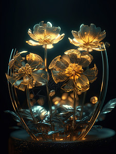 玻璃花唯美图图片