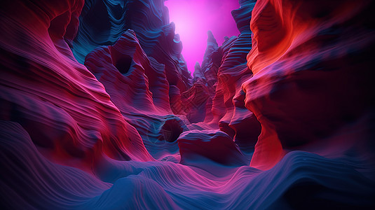 彩色山峰岩石背景图片
