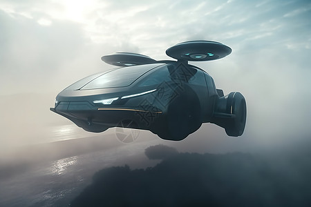 空中的未来汽车图片