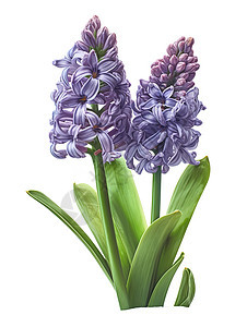 绽放紫色风信子花朵图片