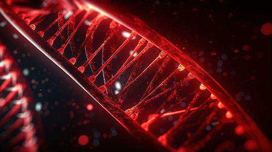 3D红色基因链条图片