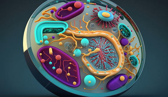 抽象3D基因模型图片