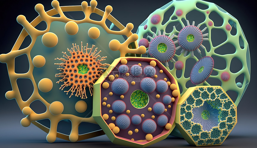 3D抽象细胞图片