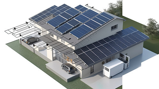 太阳能住宅模型图片
